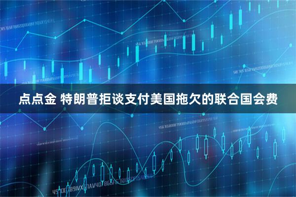 点点金 特朗普拒谈支付美国拖欠的联合国会费